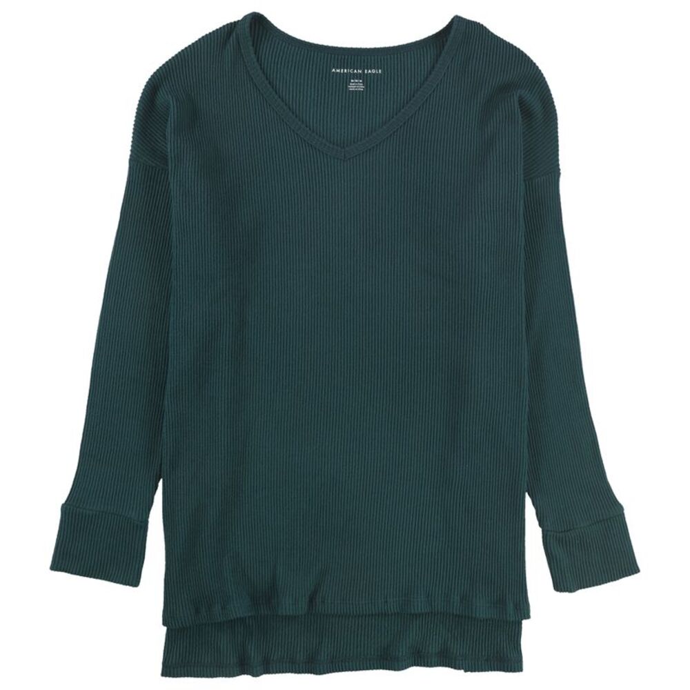 American Eagle Womens Camo Long Sleeve Knit Blouse, NWT